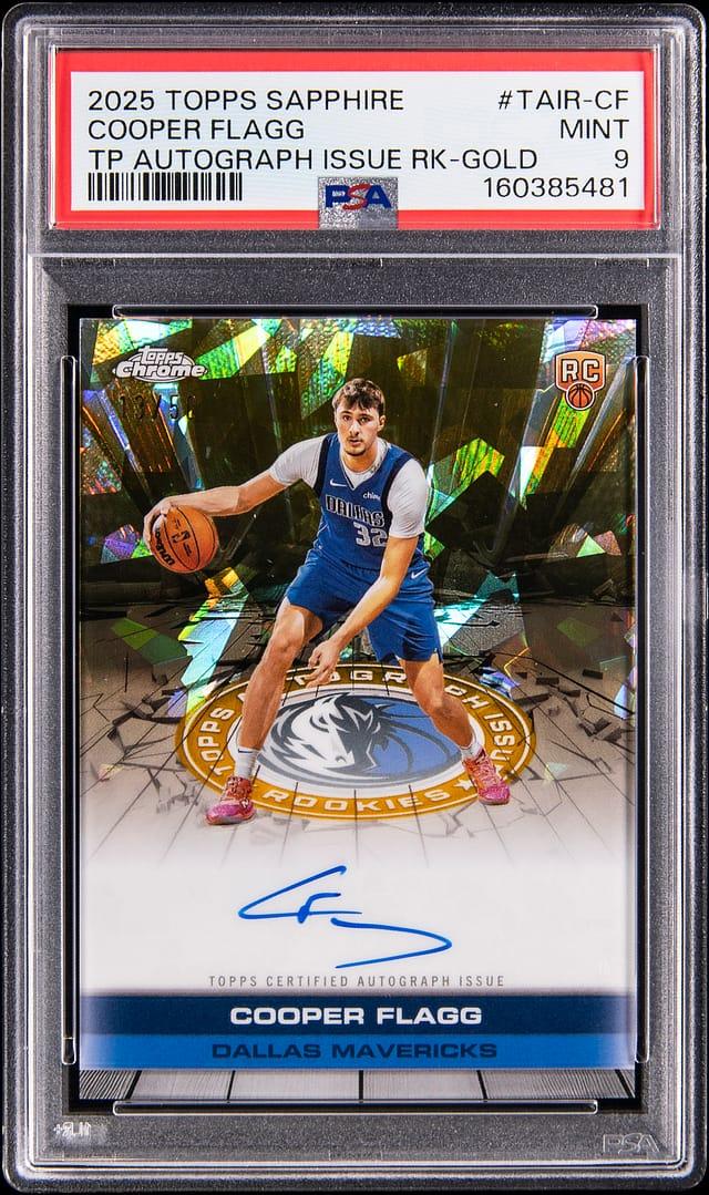 2025-26 Topps Chrome Sapphire Edition Topps Autograph Issues Rookies Gold #TAIR-CF Cooper Flagg Sign
