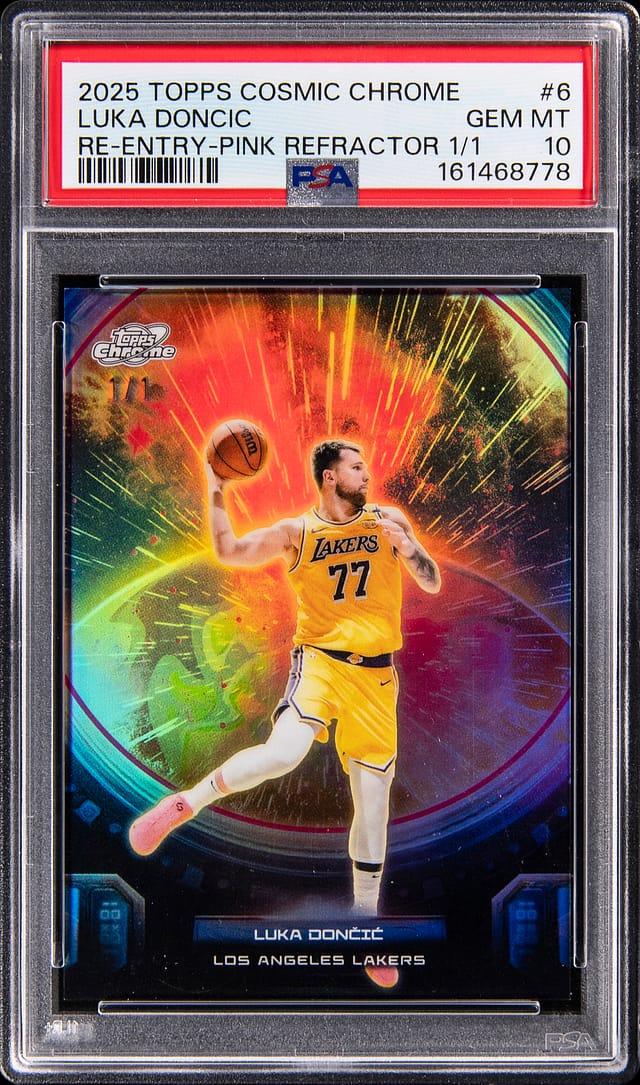 2025 Topps Cosmic Chrome Re Entry Pink Refractors Luka Doncic #REE6 /1