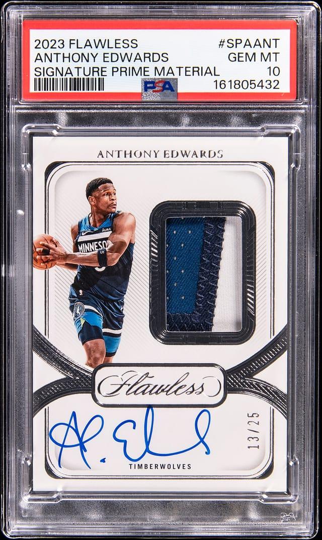 2023 Panini Flawless Signature Prime Material Anthony Edwards #SPA-ANT /25