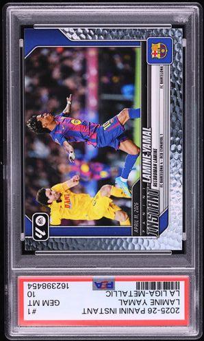 2025 Panini Instant La Liga Metallic Lamine Yamal /5 #1 PSA 10 GEM MINT