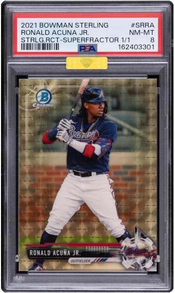 2021 Bowman Sterling Ronald Acuna Jr. (Sterling
Recollections-Superfractor) #SR-RA PSA NM-MT 8 - #'d