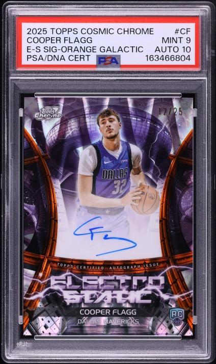 2025 Topps Cosmic Chrome Autograph Orange Galactic Refractor Cooper Flagg #CCACF /25