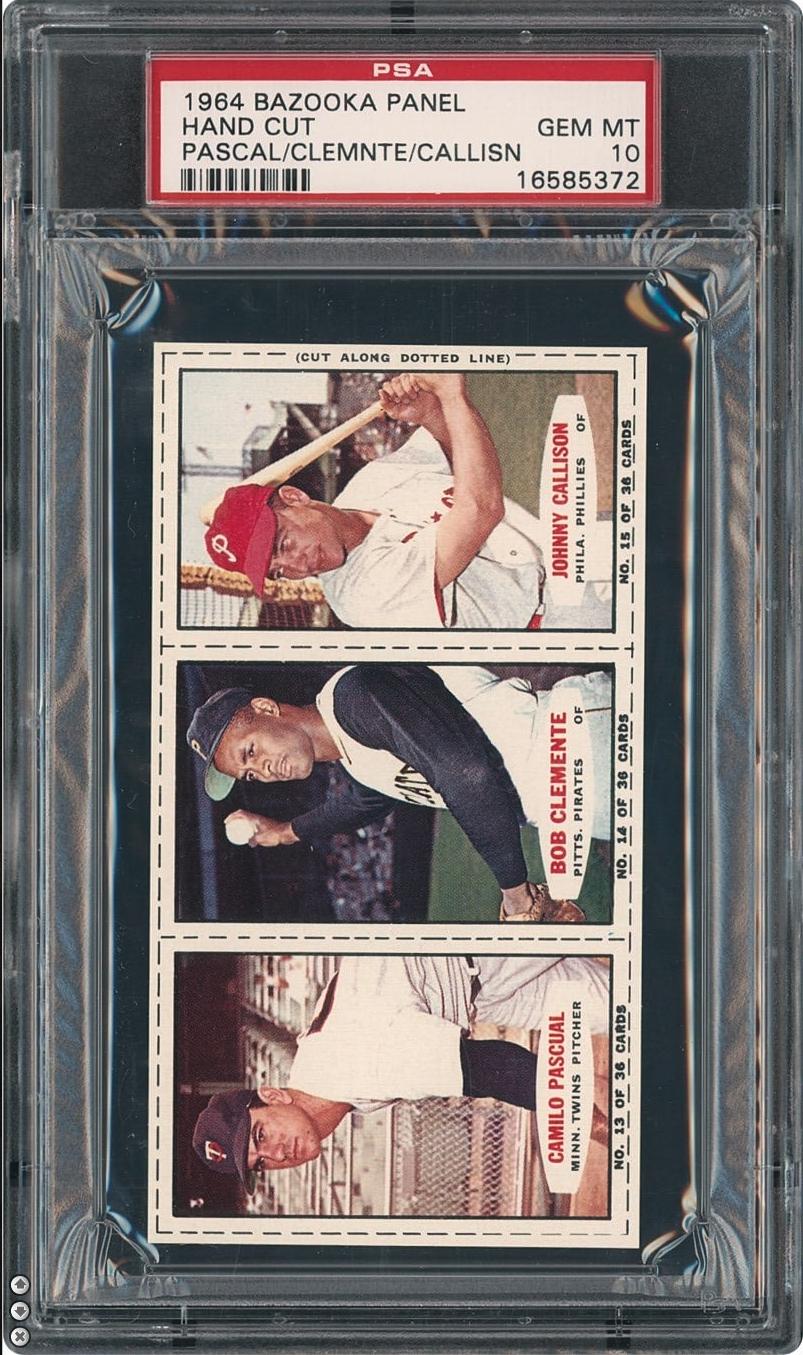 1964 Bazooka Panel Pascual/Clemente/Callison Hand Cut