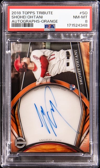 2018 Topps Tribute Autograph Orange Shohei Ohtani #TASO /25