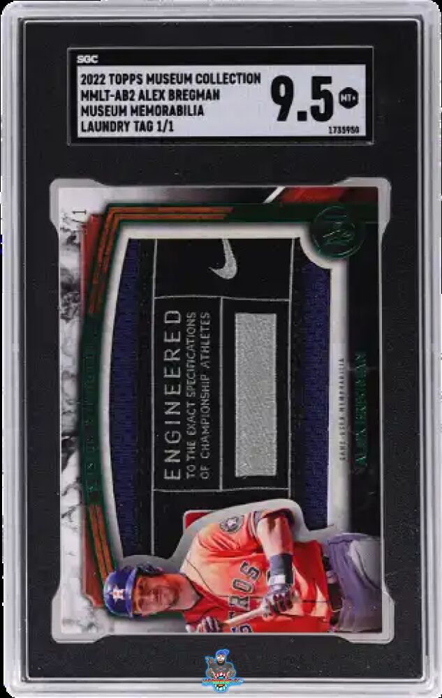 2022 Topps Museum Collection Museum Mem. Laundry Tag 1/1 Alex Bregman #MMLT-AB2