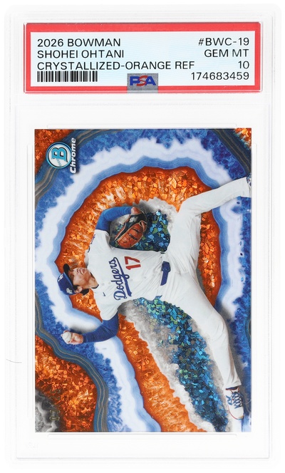 2026 Bowman Chrome Crystallized Orange Refractor Shohei Ohtani #BWC19 /25