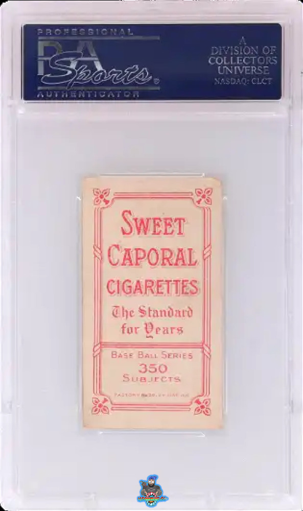 Back of 1909 T206 Sweet Caporal Throwing Vic Willis #517