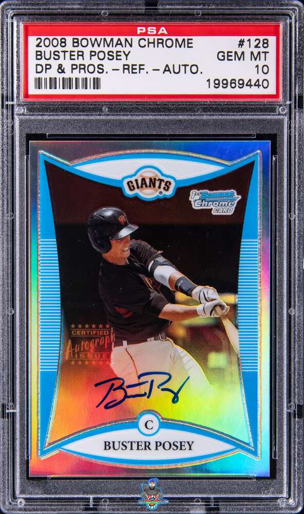 2008 Bowman Draft Picks and Prospects Chrome Autograph Refractor Buster Posey #BDPP128 /500