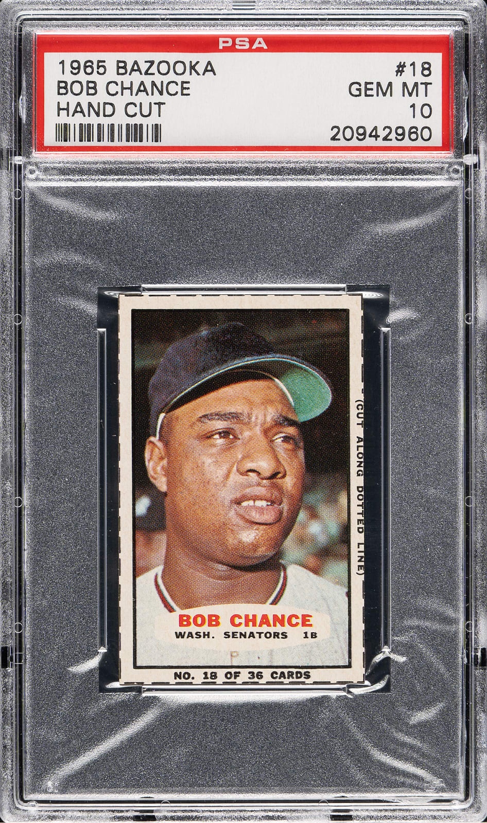1965 Bazooka Hand Cut Bob Chance #18