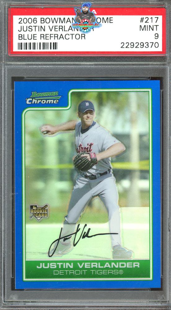 2006 Bowman Chrome Blue Refractor Justin Verlander #217 /150