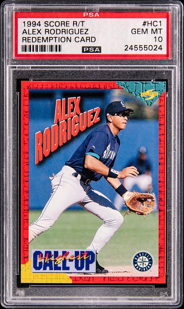 1994 Score Rookie/Traded Redemption Card #HC1 Alex Rodriguez Rookie Card - PSA GEM MT 10