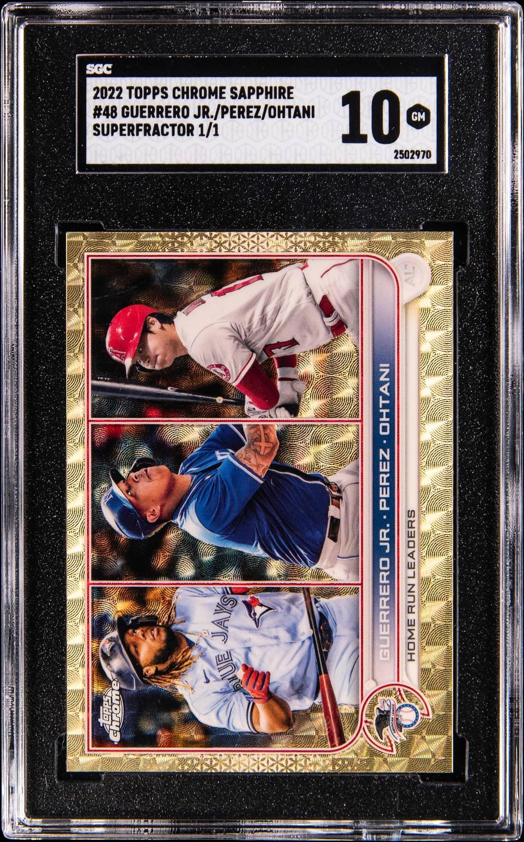 2022 Topps Chrome Sapphire Superfractor 1/1 Guerrero Jr./Perez/Ohtani #48