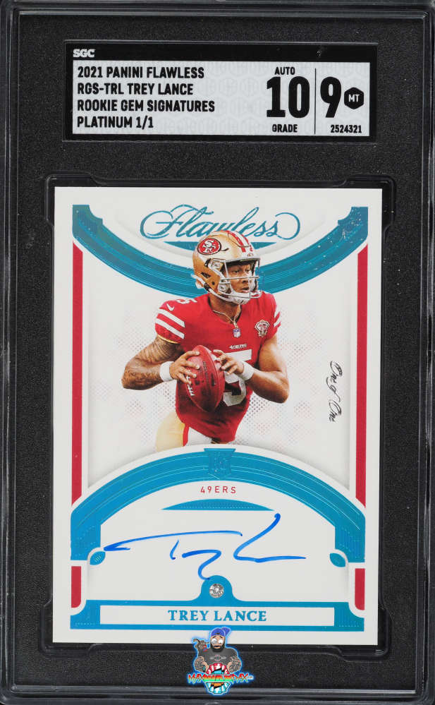 2021 Panini Flawless Rookie Gem Sigs. Platinum 1/1 Trey Lance #RGS-TRL