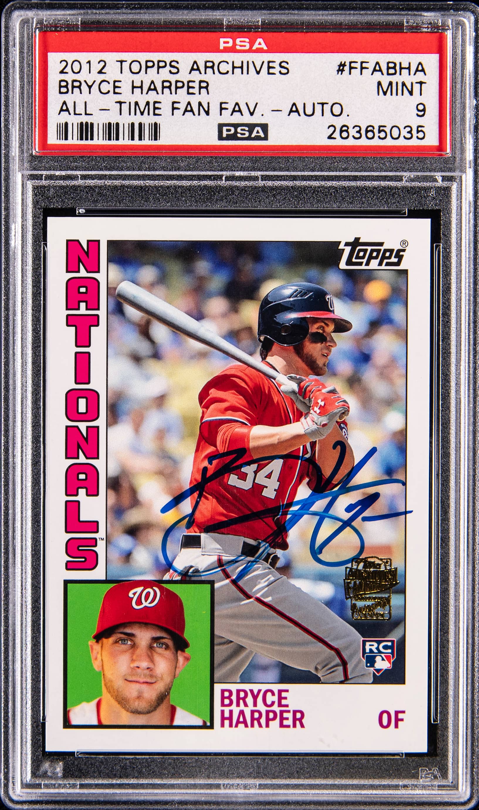 2012 Topps Archives Fan Favorites Autograph Bryce Harper #FFABHA