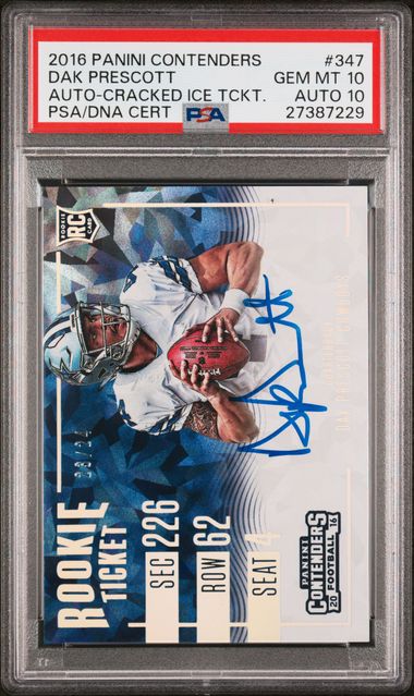 2016 Panini Contenders Autograph Cracked Ice Dak Prescott #347 /24