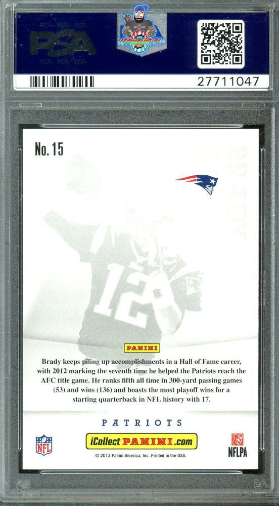 Back of 2013 Panini National Convention Tom Brady #15