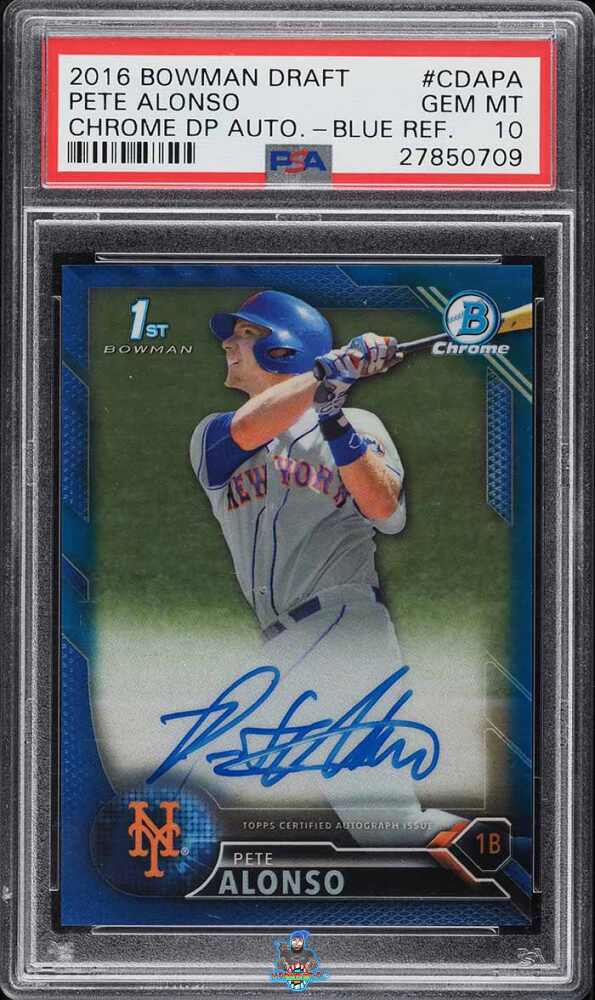 2016 Bowman Draft Pick Chrome Autograph Blue Refractor Pete Alonso #CDAPA /150