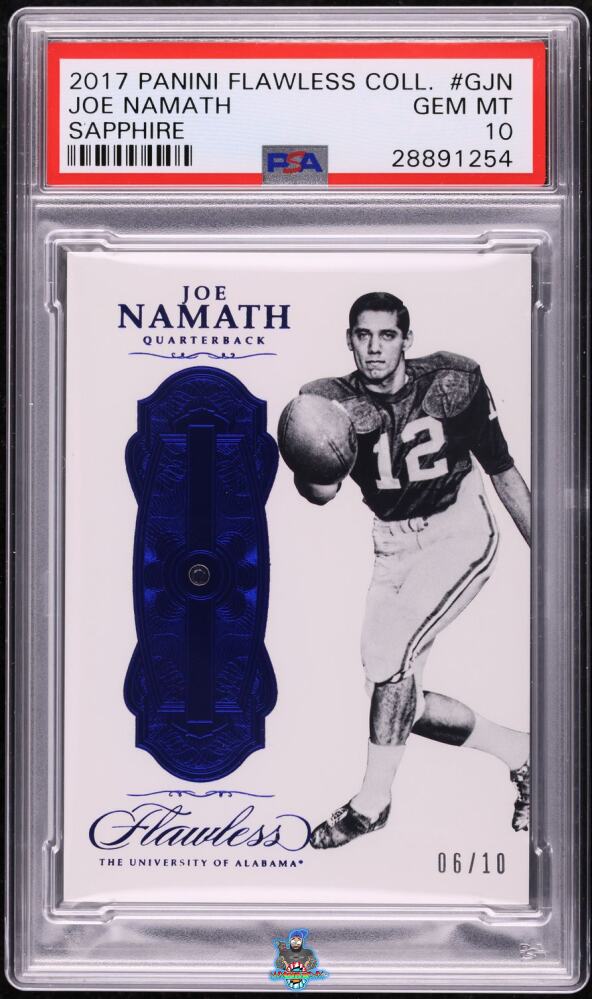 2017 Panini Flawless Collegiate Sapphire Joe Namath #GJN /10