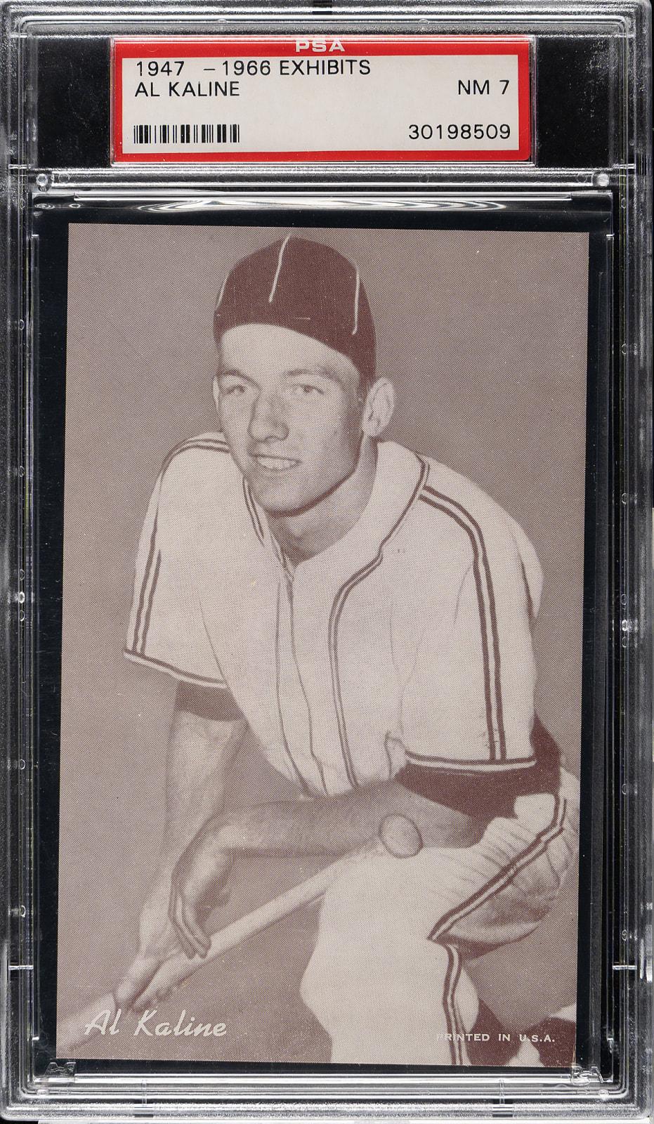 Lot # 1519: 1947-1966 Exhibits Al Kaline Kneeling PSA NM 7