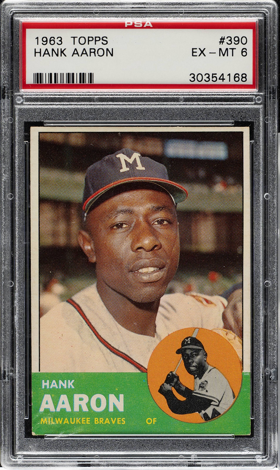 1963 Topps Hank Aaron #390