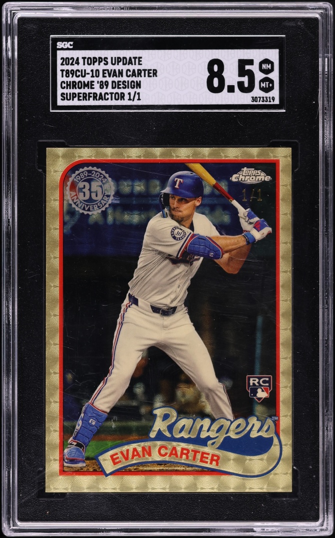 2024 Topps Update Chrome '89 Design Superfractor 1/1 Evan Carter #T89CU-10
