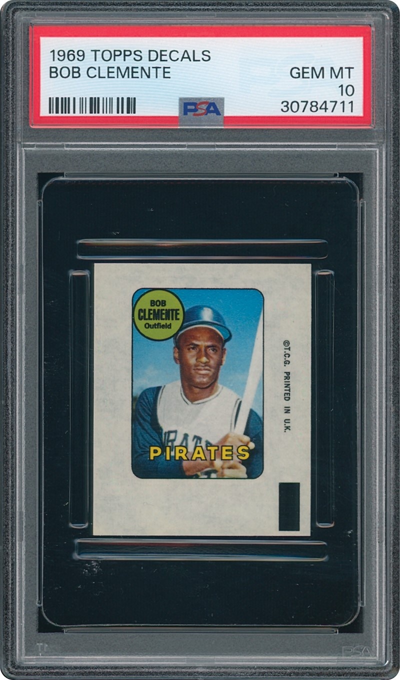 1969 Topps Decals Roberto Clemente  PSA 10 GEM MINT