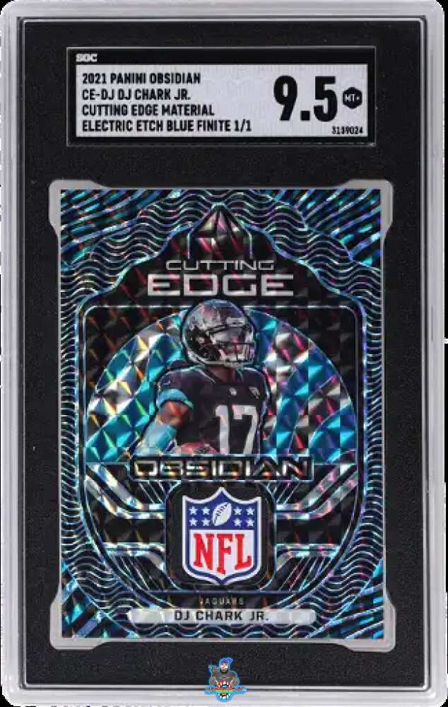 2021 Panini Obsidian Cutting Edge Mat. Electric Etch Blue Finite 1/1 Dj Chark #CE-DJ