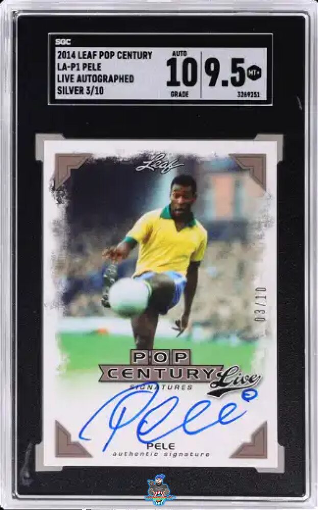 2014 Leaf Pop Century Pele Live Auto. Silver