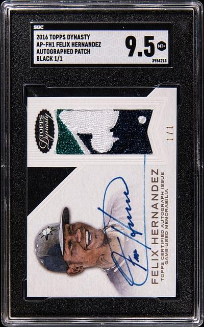 2016 Topps Dynasty Auto. Patch Black 1/1 Felix Hernandez #AP-FH1
