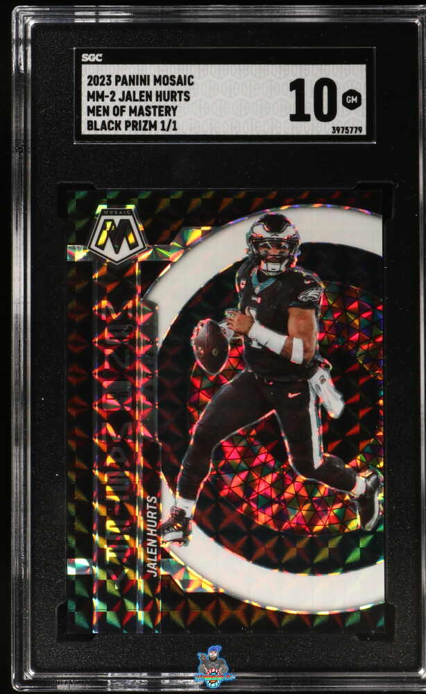 2023 Panini Mosaic Men of Mastery Black Prizm 1/1 Jalen Hurts #MM-2