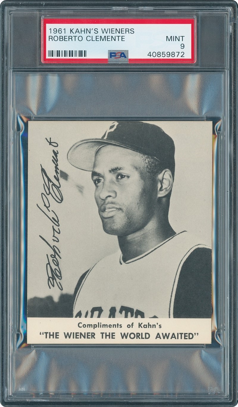 1961 Kahn's Wieners Roberto Clemente  PSA 9 MINT