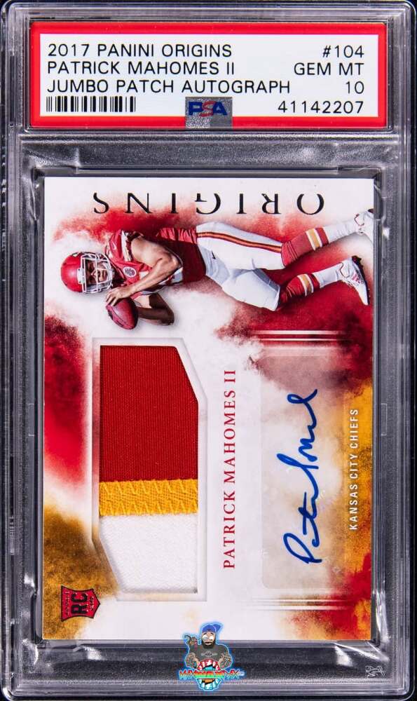 2017 Panini Origins Rookie Jumbo Patch Autograph Patrick Mahomes II #104