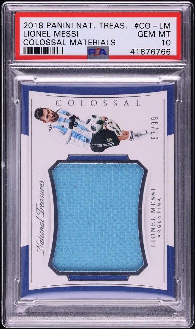 2018 National Treasures Colossal Materials Lionel Messi #27 /99