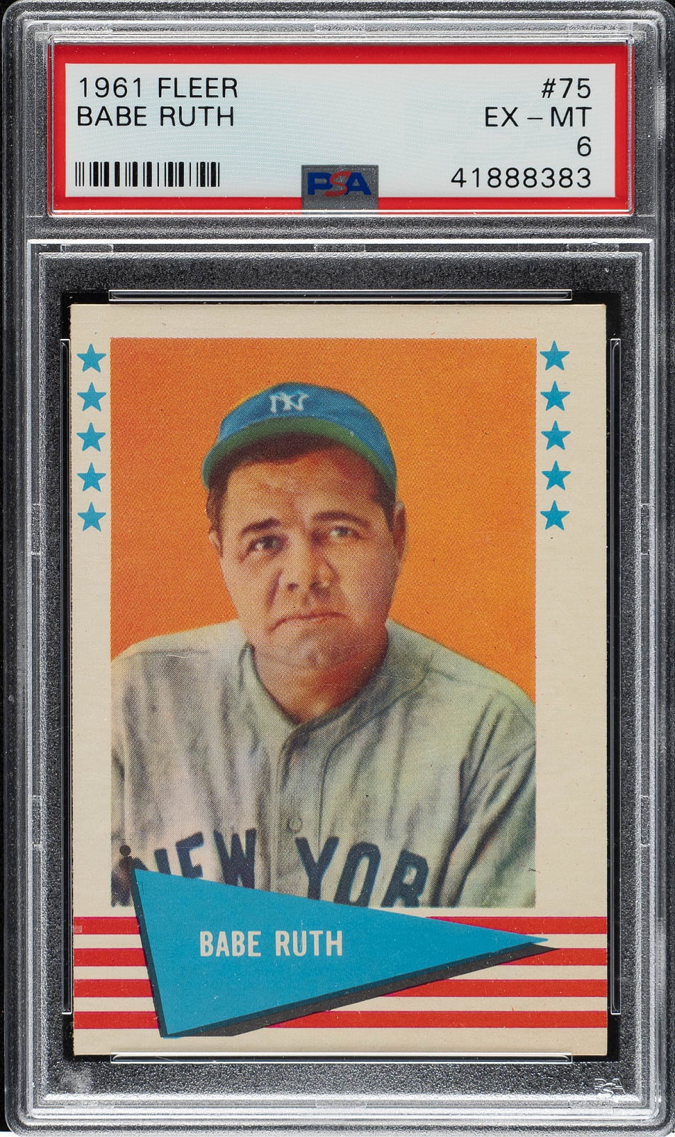 1961 Fleer Tradition Babe Ruth #75