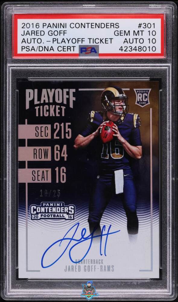 2016 Panini Contenders Autograph Playoff Ticket Jared Goff #301A /25