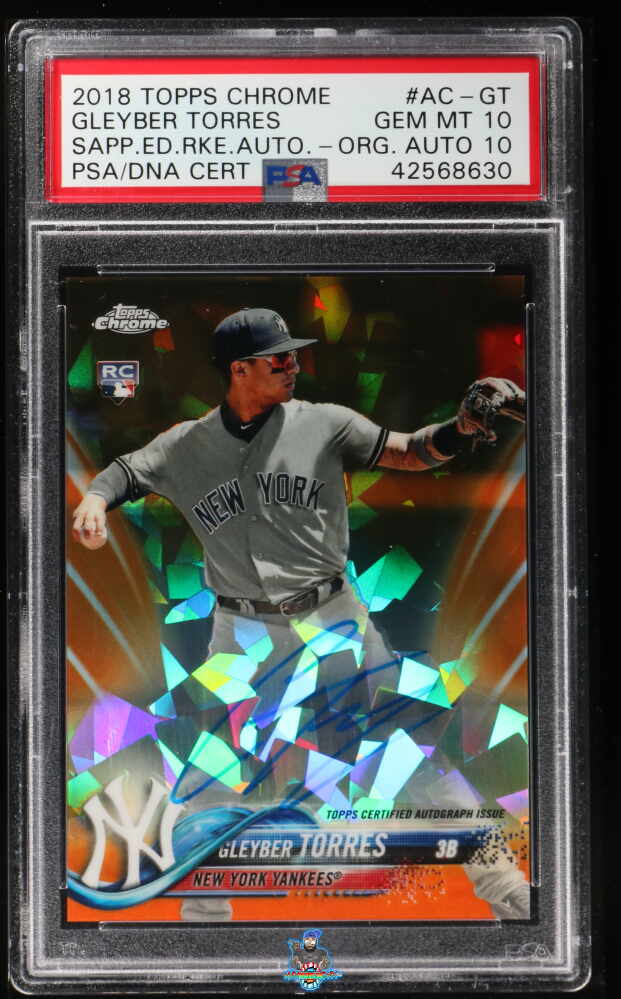 2018 Topps Chrome Sapphire Autograph Orange Gleyber Torres #ACGT /25