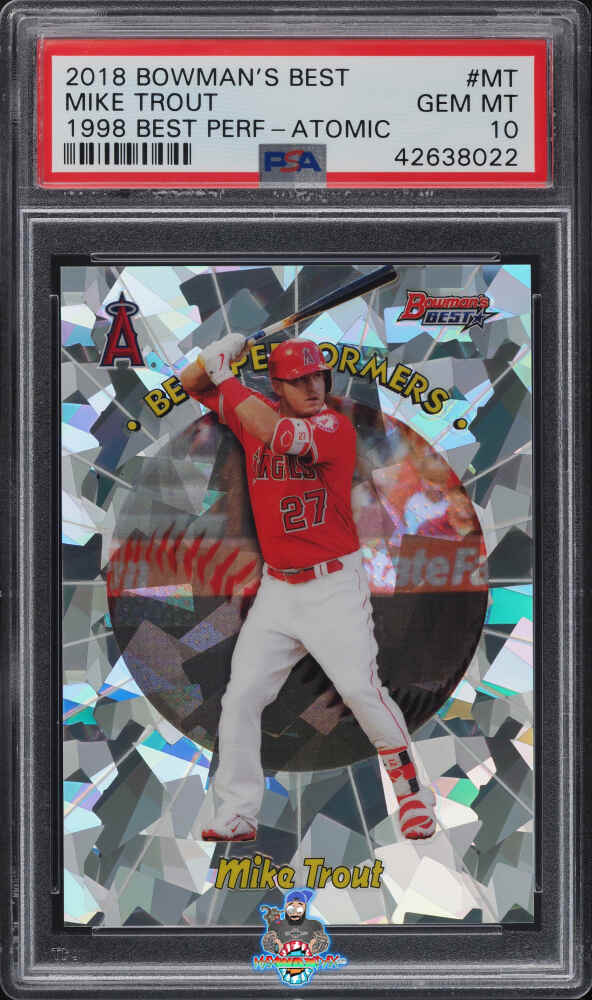 2018 Bowman's Best '98 Best Performers Atomic Refractor Mike Trout #98BPMT