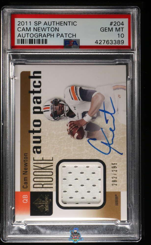 2011 SP Authentic Autograph Patch Cam Newton #204 /299