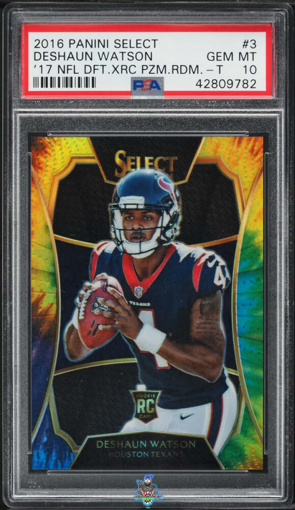 2016 Panini Select '17 Rookie Prizms Tie Dye Deshaun Watson #3 /25