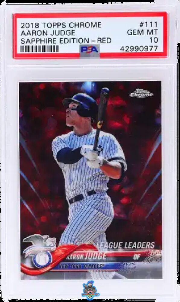 2018 Topps Chrome Sapphire Red Aaron Judge #111 /10