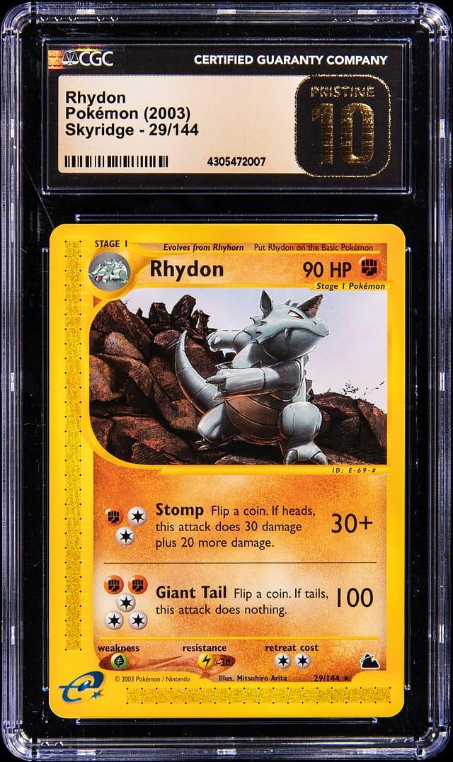 2003 Wizards of the Coast Skyridge Pokemon Rhydon