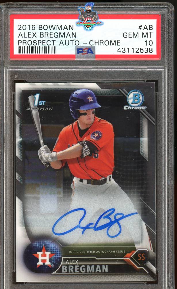 2016 Bowman Chrome Prospect Autograph Alex Bregman #CPAAB