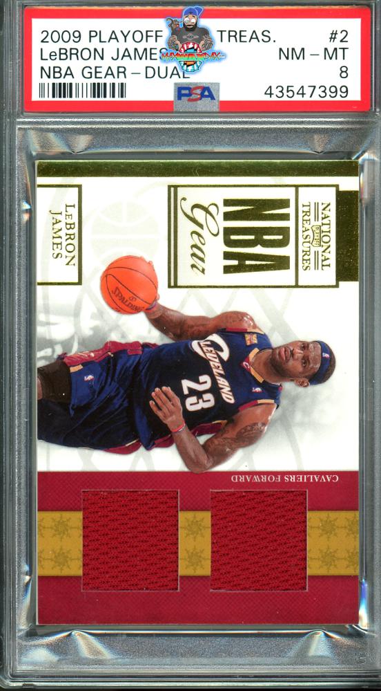 2009 Playoff National Treasures NBA Gear Dual LeBron James #2 /49