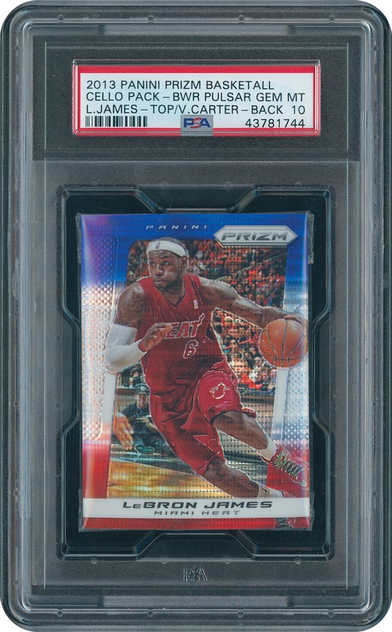 2013 Panini Prizm Basketball Cello Pack LeBron James-Top/Vince Carter-Back Cello Pack Bwr Pulsar