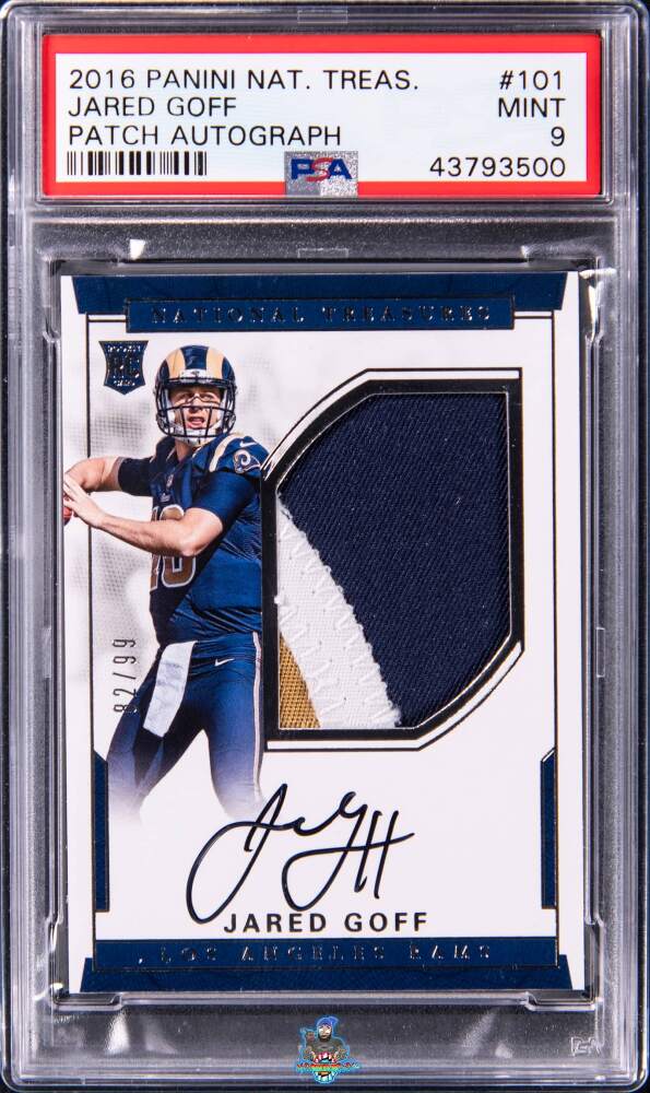 2016 National Treasures Rookie Patch Autograph Jared Goff #101 /99
