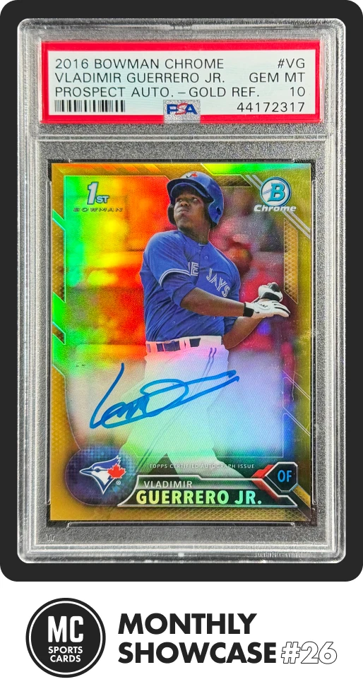 2016 Bowman Chrome Prospect Autograph Gold Refractor Vladimir Guerrero Jr #CPAVG /50