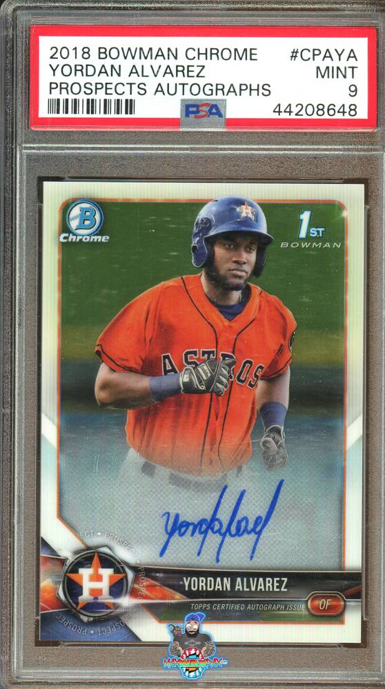2018 Bowman Chrome Prospect Autograph Yordan Alvarez #CPAYA