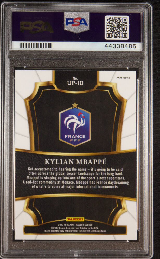 Back of 2017 Panini Select Unlimited Potential Kylian Mbappe #10