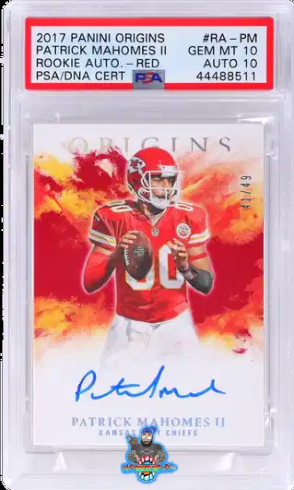 2017 Panini Origins Rookie Signature Red Patrick Mahomes II #4 /49
