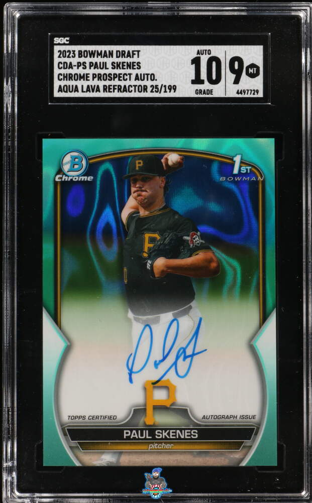 2023 Bowman Draft Chr. Pros. Auto. Aqua Lava Ref. Paul Skenes #CDA-PS